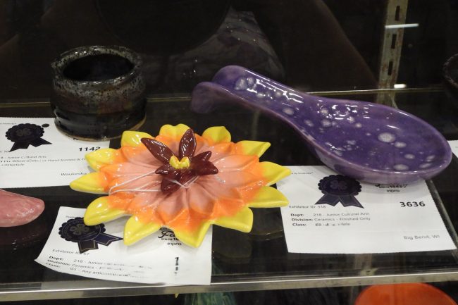 4-H ceramics projects on display at the Waukesha County Fair