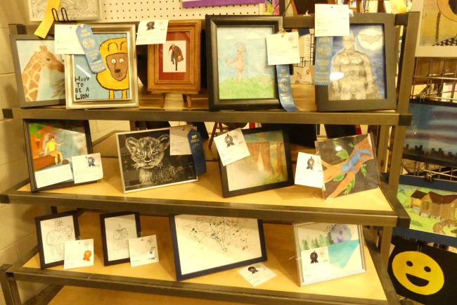 4-H drawing/painting projects on display at the Waukesha County Fair