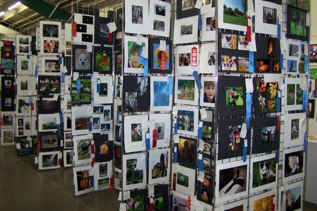 4-H photography projects on display at the County Fair