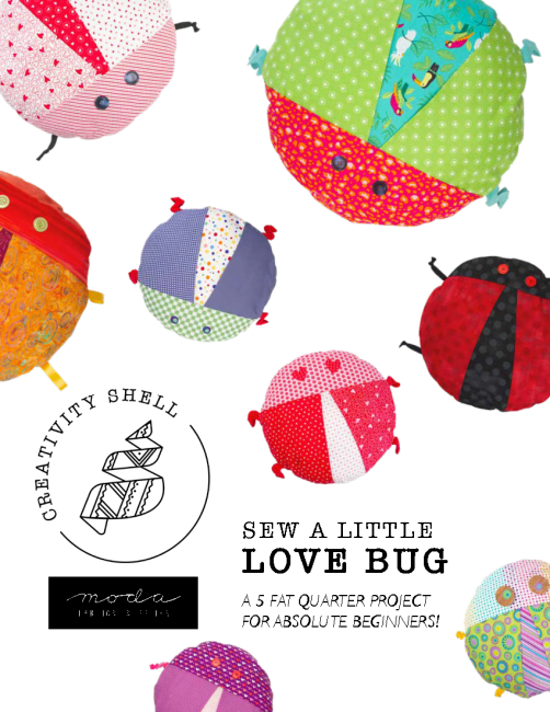 Love Bugs with the words "Sew a Little Love Bug"
